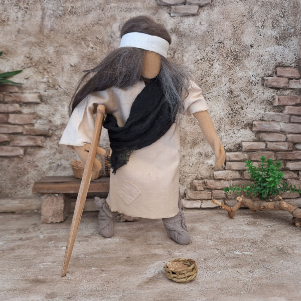 Barthimäus der Bettler, Erzählfigur Bibelfiguren, Heiliger Martin, St. Martin, Biblische erzälhlfiguren, Eglifiguren, Egli-Figur, Egli